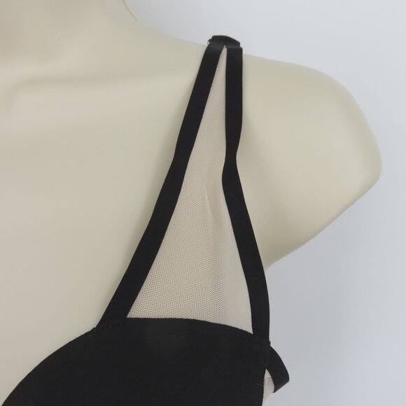 Victorias Secret Women Small Black Mesh Plunge Bralette Nylon Style 24492967 NEW - Picture 4 of 16